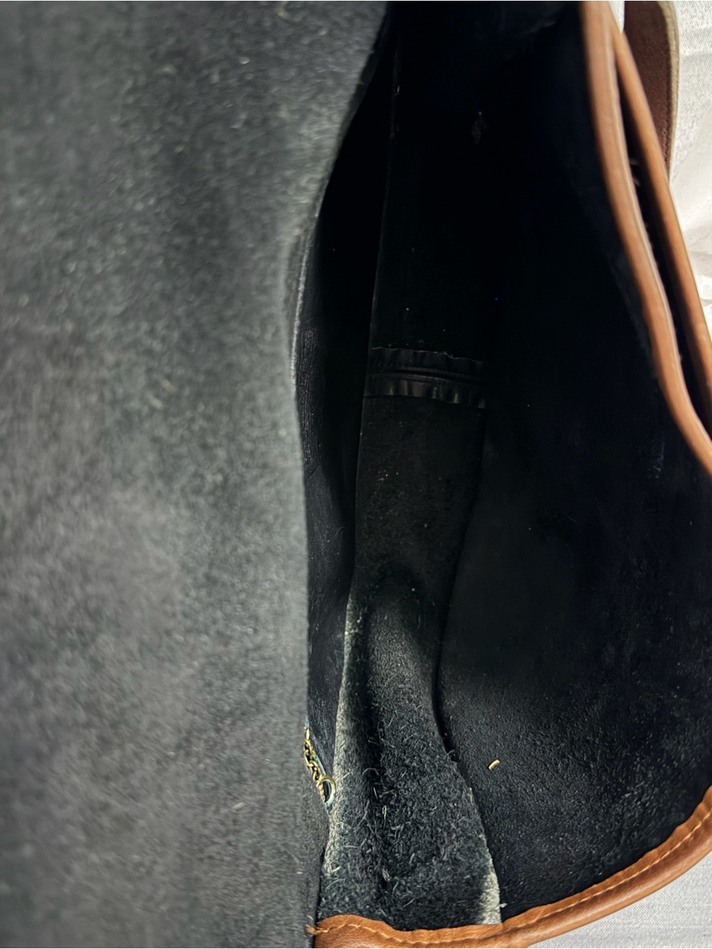 Vintage COACH City Spectator Bag Black/ Brown Two Toned Leather 80’s 0445-042 - Picture 12 of 14